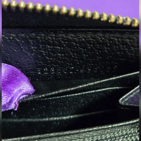 Gucci Animalier Bee Black Leather Zip Around Long Wallet - Picture 12 of 12